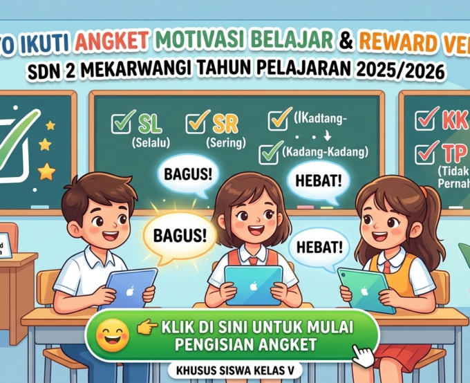 Angket Motivasi Belajar dan Reward Verbal SDN 2 Mekarwangi